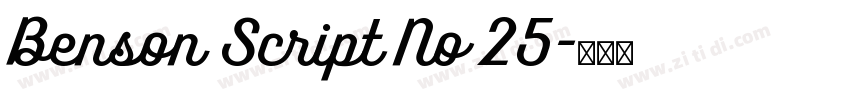 Benson Script No 25字体转换